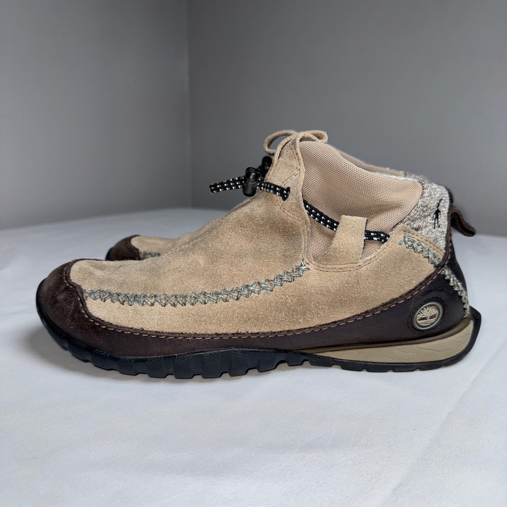 Timberland Smartwool Leather Suede Moccasin Boots Tan Brown 10638 Womens 7.5 M